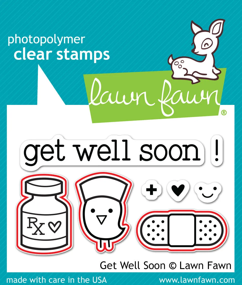 Lawn Fawn Get Well Soon Lawn Cuts Stanzschablonen Genesung