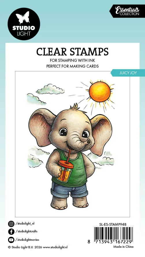 Studio Light Essentials Clear Stamps Juicy Joy Elephant