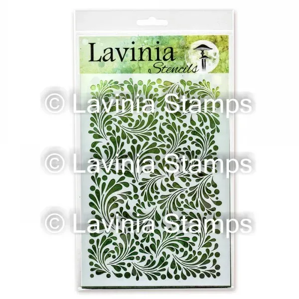 Lavinia Stamps Feather Leaf Schablone Federblatt