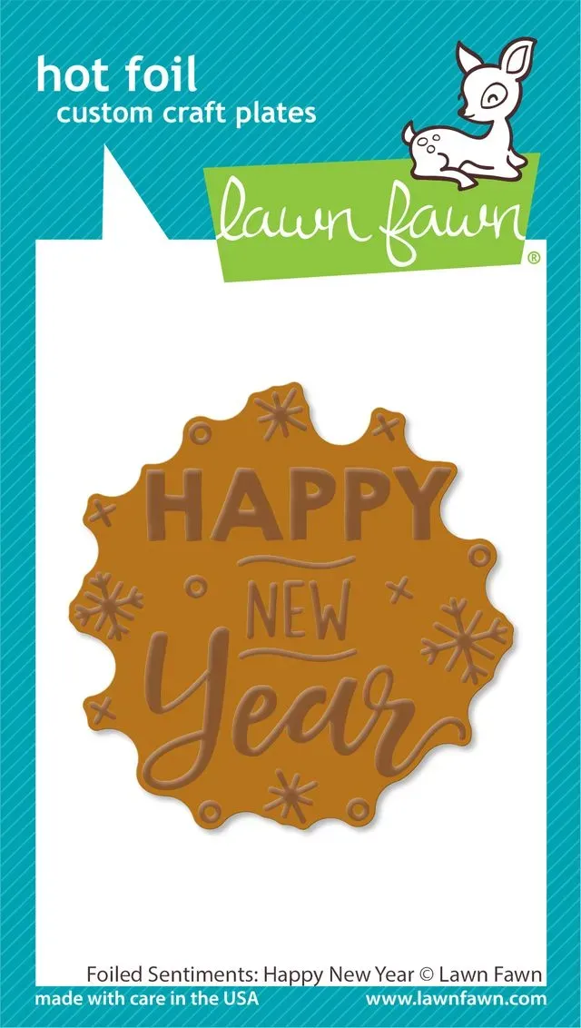 Lawn Fawn Foiled Sentiments Happy New Year Heißfolie