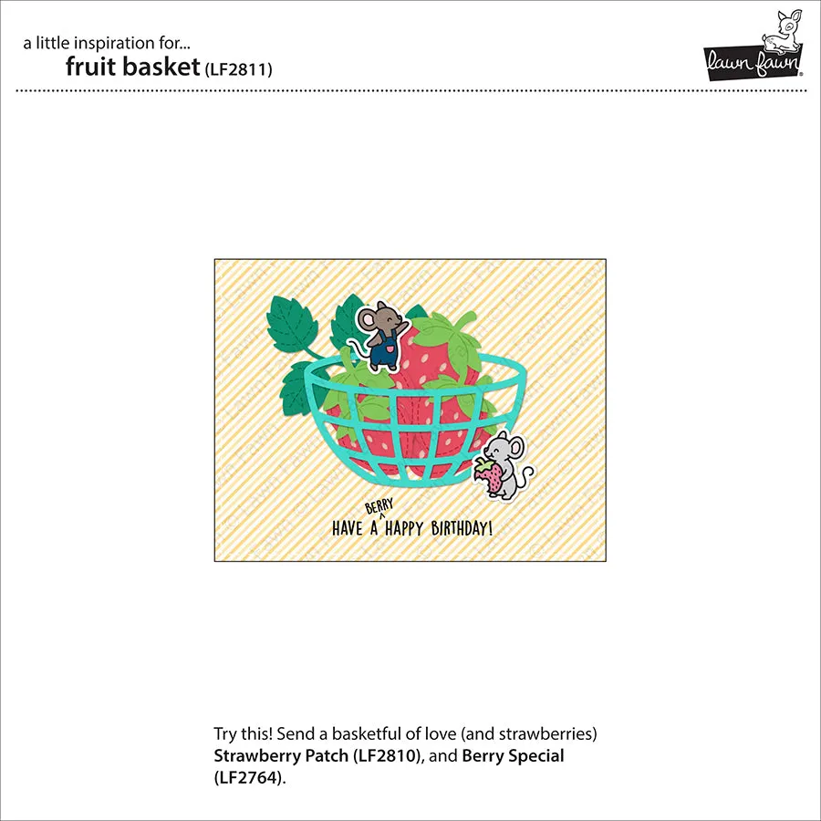 Lawn Fawn Fruit Basket Stanzschablonen Korb 7,9x5 cm