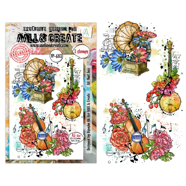 AALL and Create TP-683 All That Jazz Stempel A5 Photopolymer