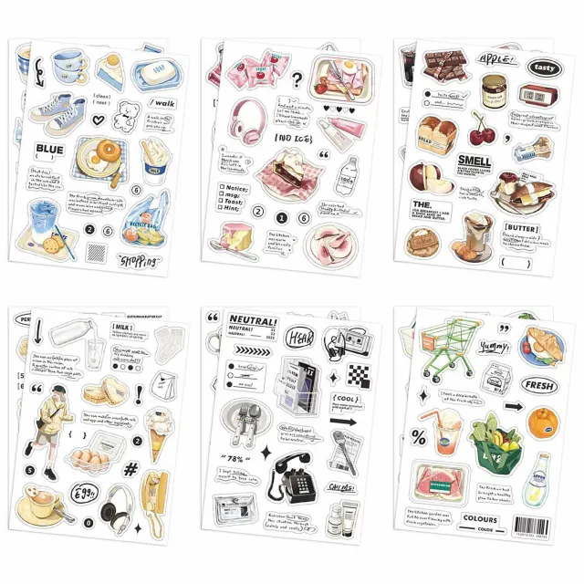 Ieebee Coffee & Cake Sticker 2 Stück Butter Cake Motiv