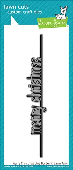 Lawn Fawn Merry Christmas Line Border Stanzschablone