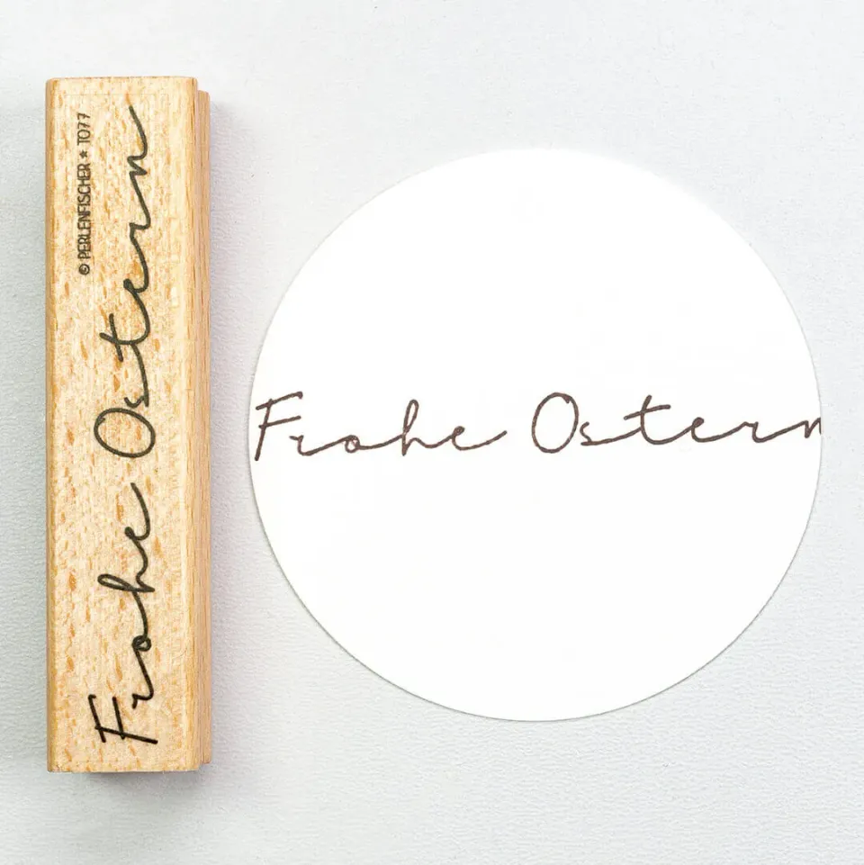 Perlenfischer Frohe Ostern 3 Stempel 9x81 mm