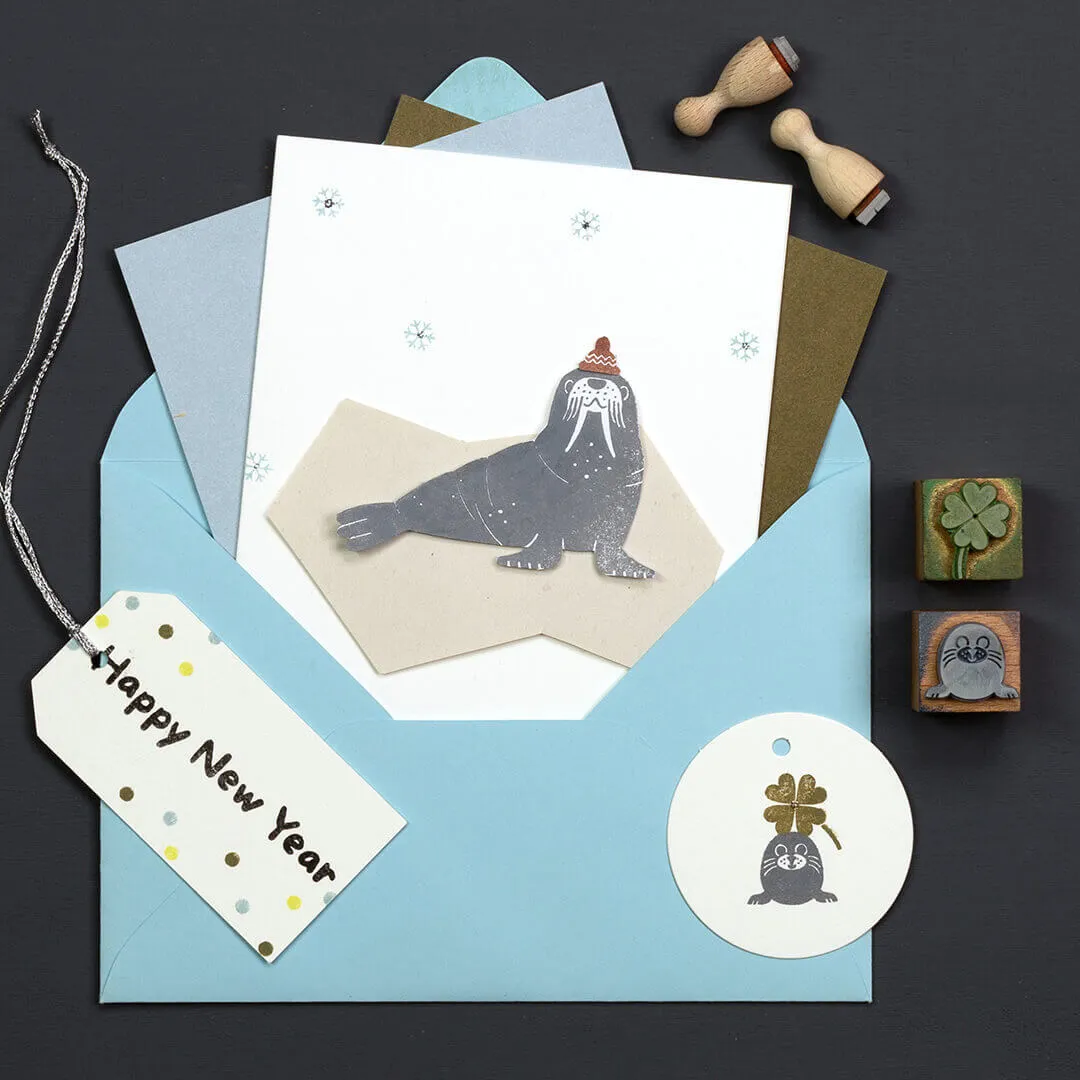 Perlenfischer Happy New Year 3 Stempel Silvester