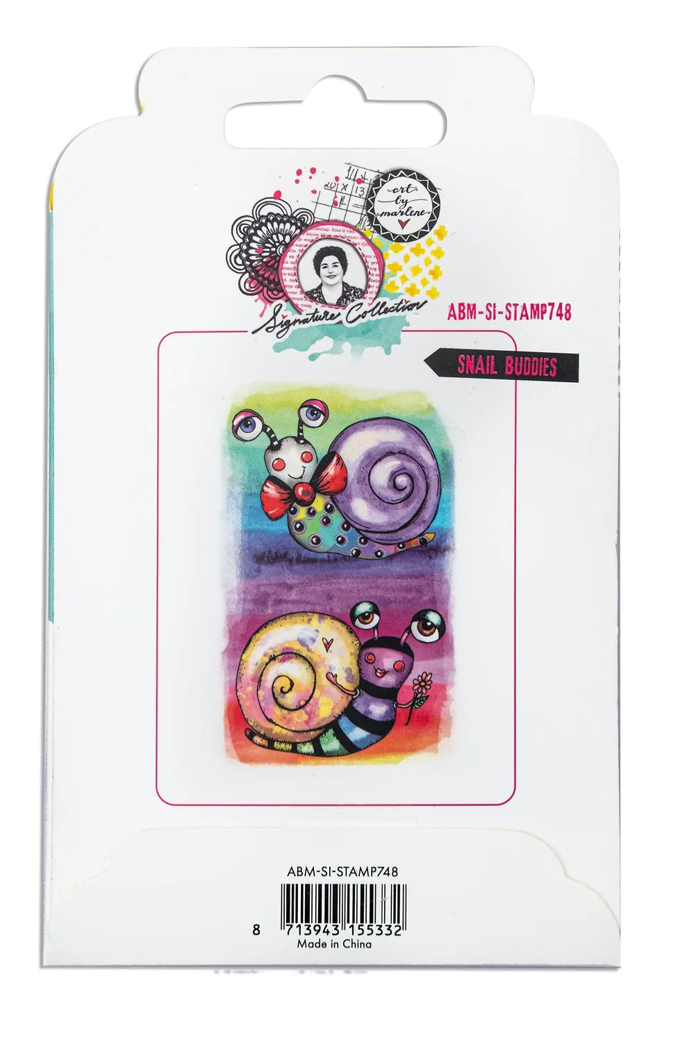 Art by Marlene Signature Cling Stempel Snail Buddies 46x77 mm