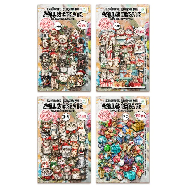 AALL and Create Merry Pets Ephemera Bundle Papier Deko-Set