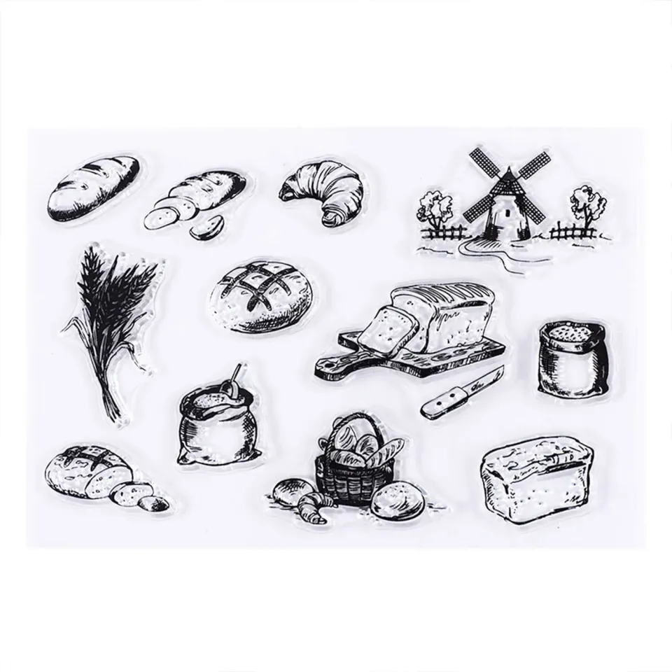 Ieebee Bakery Shop Stempel Silikon klar Bäckerei-Motive