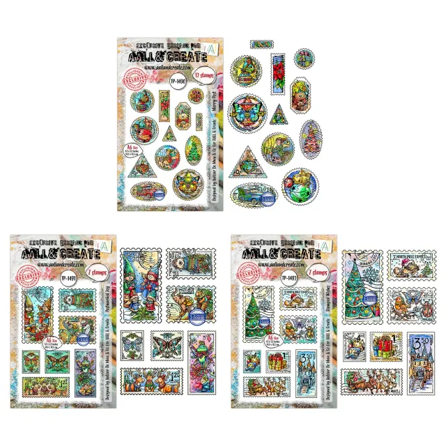AALL and Create Merry Wishes Stempelset A6 3-teilig Weihnachten