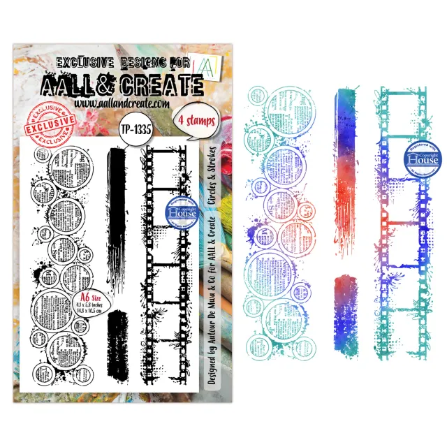 AALL and Create TP-1335 Circles Strokes Stempel A6 Muster