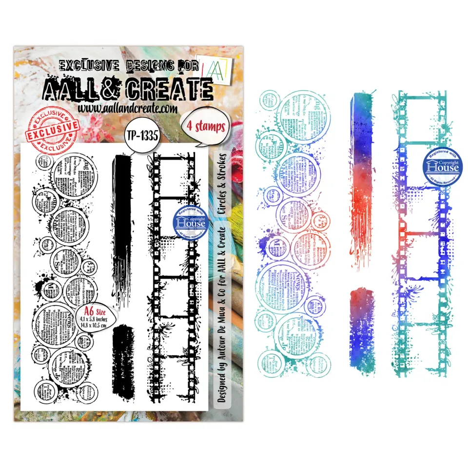 AALL and Create TP-1335 Circles Strokes Stempel A6 Muster