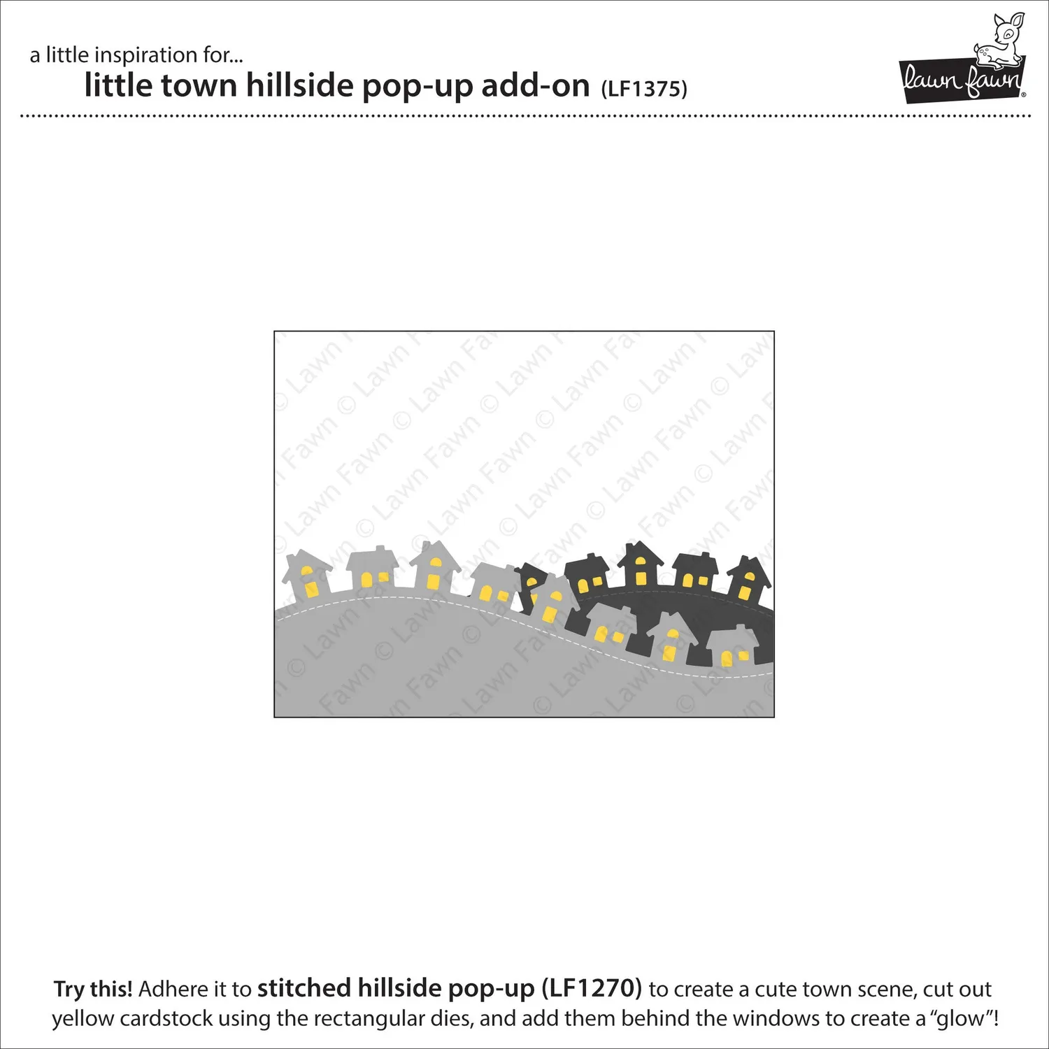 Lawn Fawn Little Town Hillside Pop-Up LF1375 Stanzen