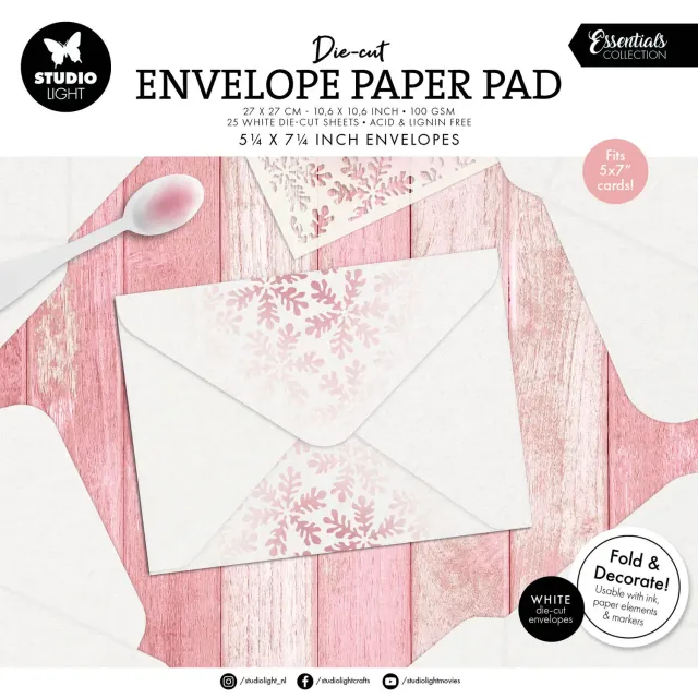 StudioLight Essentials Papierblock Umschläge 5,25x7,25 Zoll