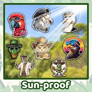 Ieebee Jungle Adventure Sticker Set 160 Stk. wasserfest