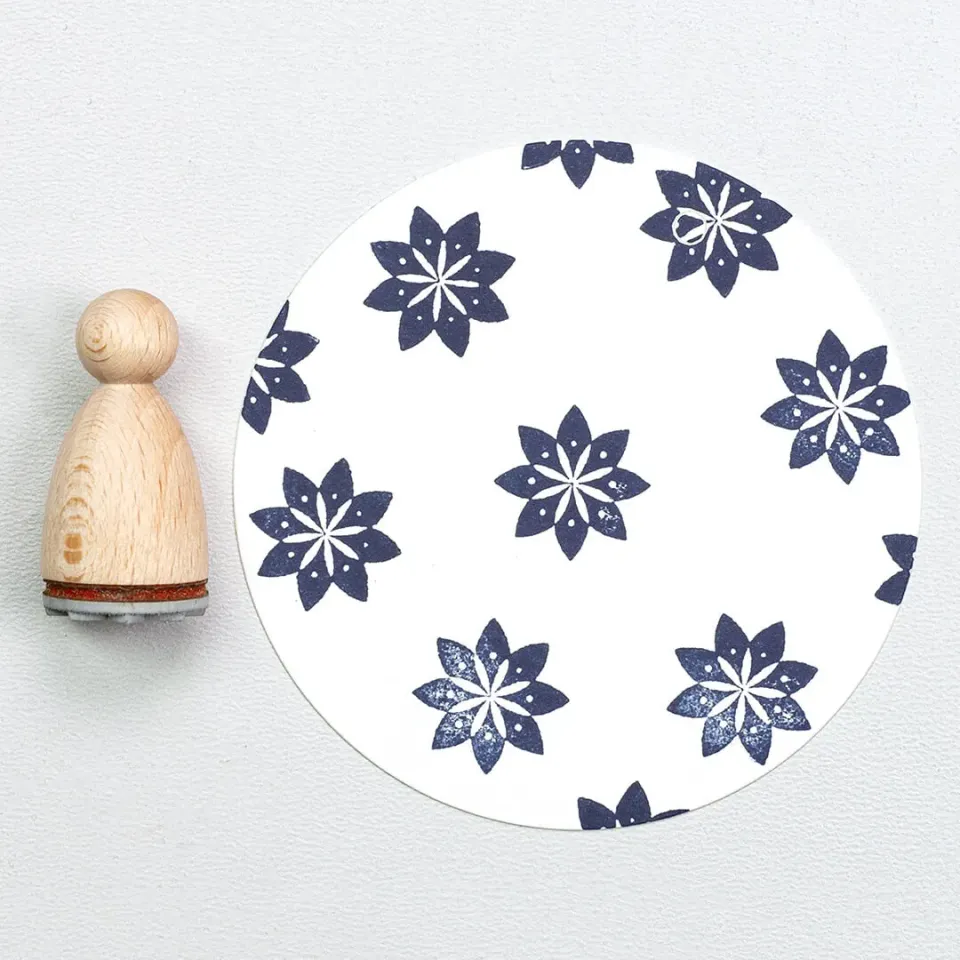 Perlenfischer Star Flower 1 Dots Stempel 17x17 mm