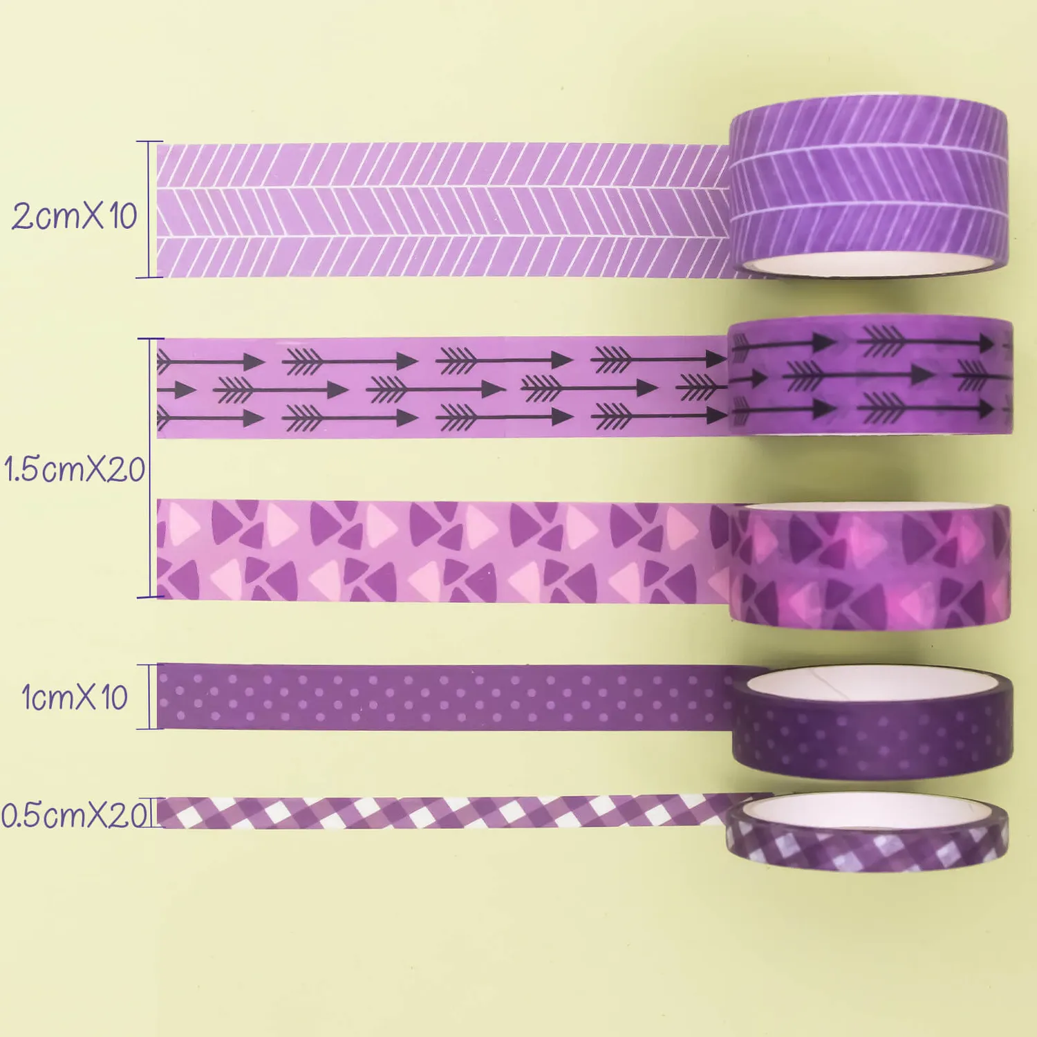 Ieebee Geometric Washi Tape Set 60 Rollen Karo