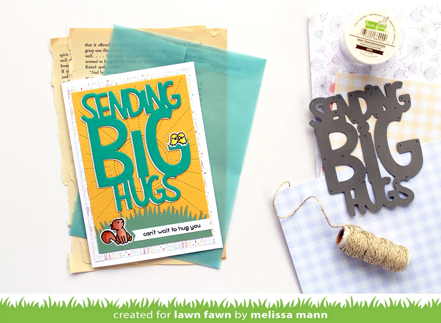 Lawn Fawn Lawn Cuts Giant Sending Big Hugs Stanzen groß