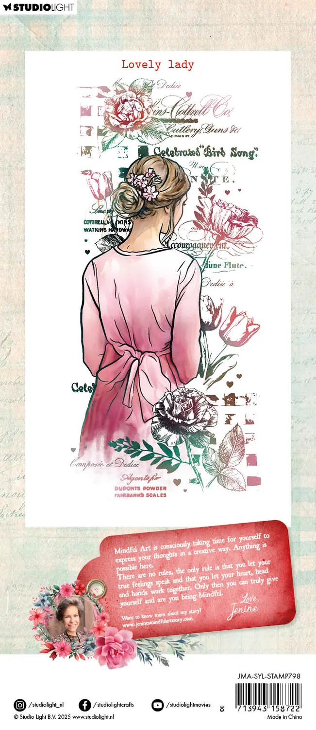 StudioLight Jenines Mindful Art Sending You Love Stempel Lovely Lady