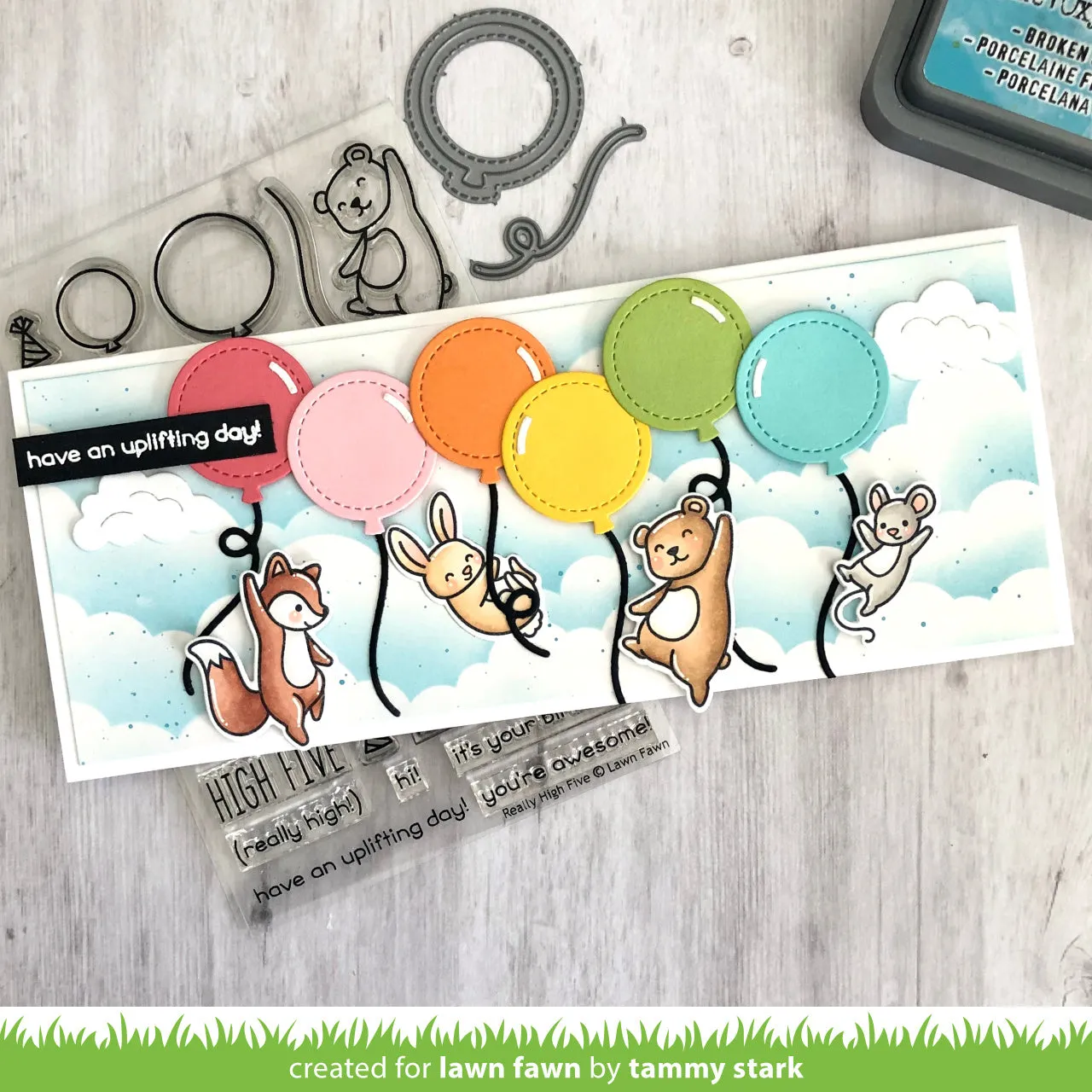 Lawn Fawn Lawn Cuts Outside In Stitched Balloon Stackables Stanzen