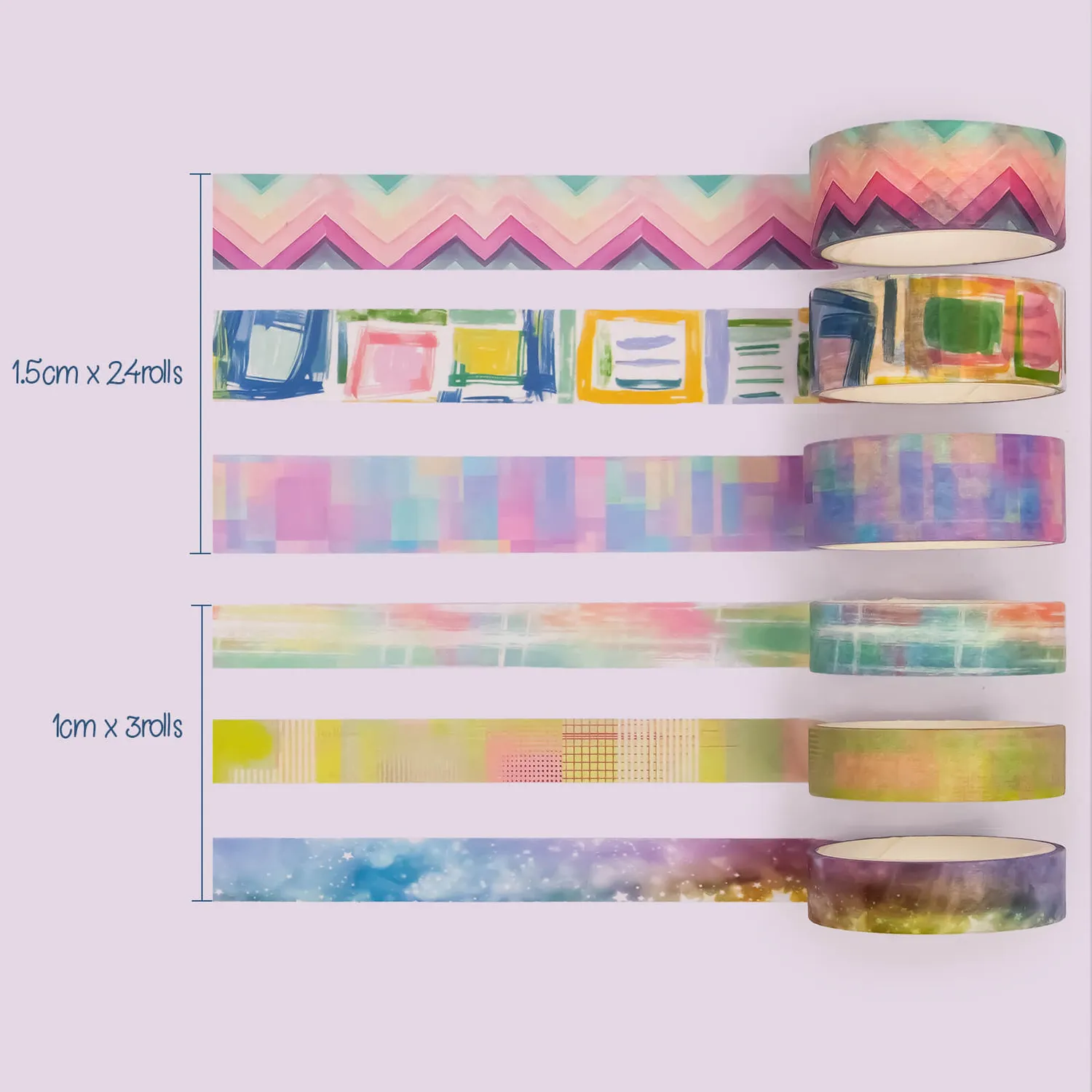 Ieebee Dino Washi Tape Set 27 Rollen Cartoon