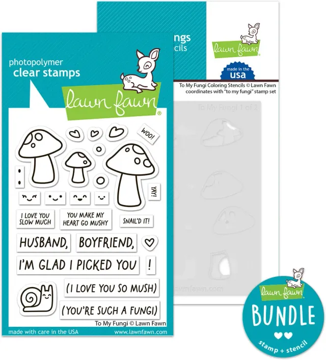 Lawn Fawn To My Fungi Stempelset Bundle Pilze Valentinstag
