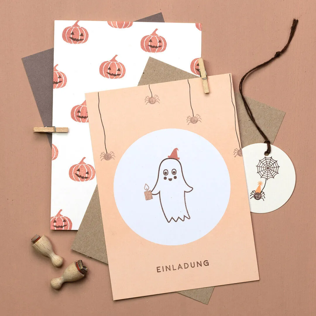 Perlenfischer Spinne Stempel 6x11 mm Halloween