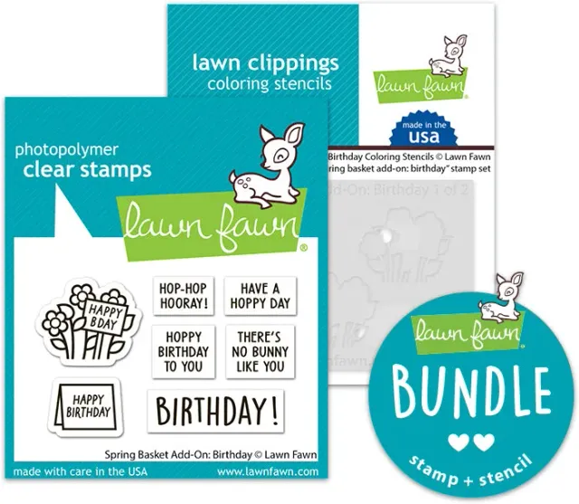 Lawn Fawn Spring Basket Birthday Stempel Schablonen Bundle