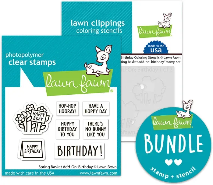 Lawn Fawn Spring Basket Birthday Stempel Schablonen Bundle