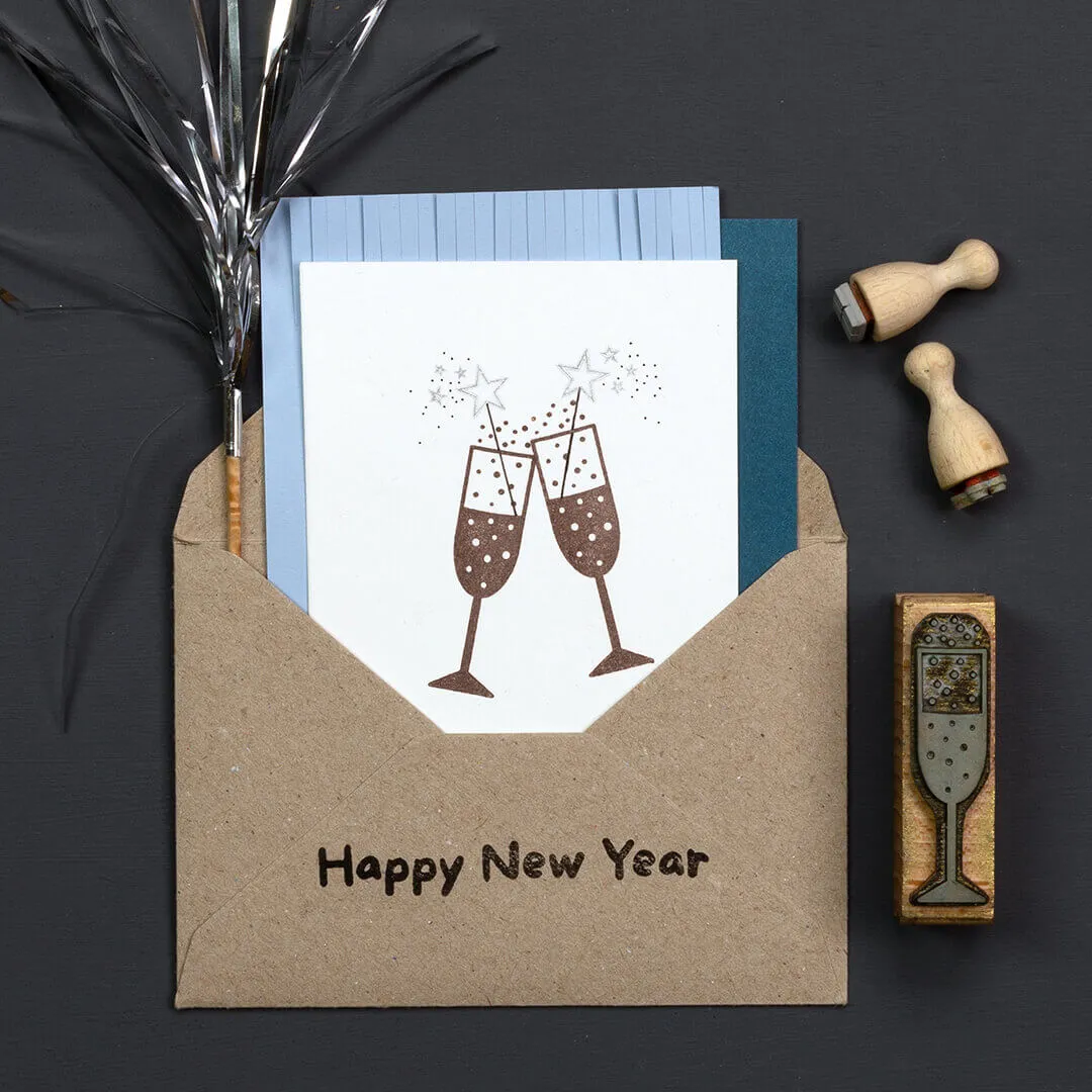 Perlenfischer Happy New Year 3 Stempel Silvester