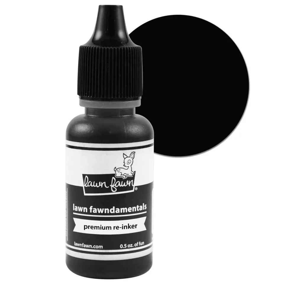 Lawn Fawn Jet Black LF1313 Stempelfarbe Nachfüller 14ml