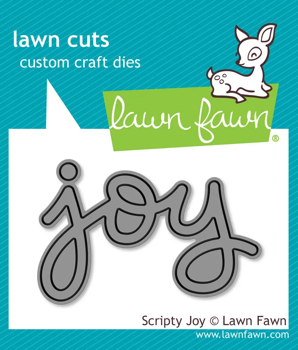 Lawn Fawn Scripty Joy Stanzschablone Schriftzug Weihnachten