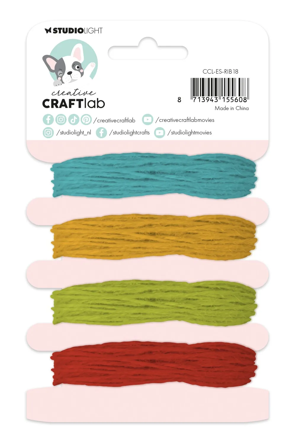StudioLight Creative Craftlab Essentials Hanfkordel Brights bunt
