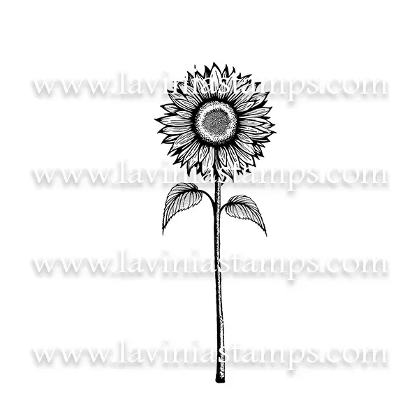 Lavinia Stamps Open Sunflower Digitalbild Download