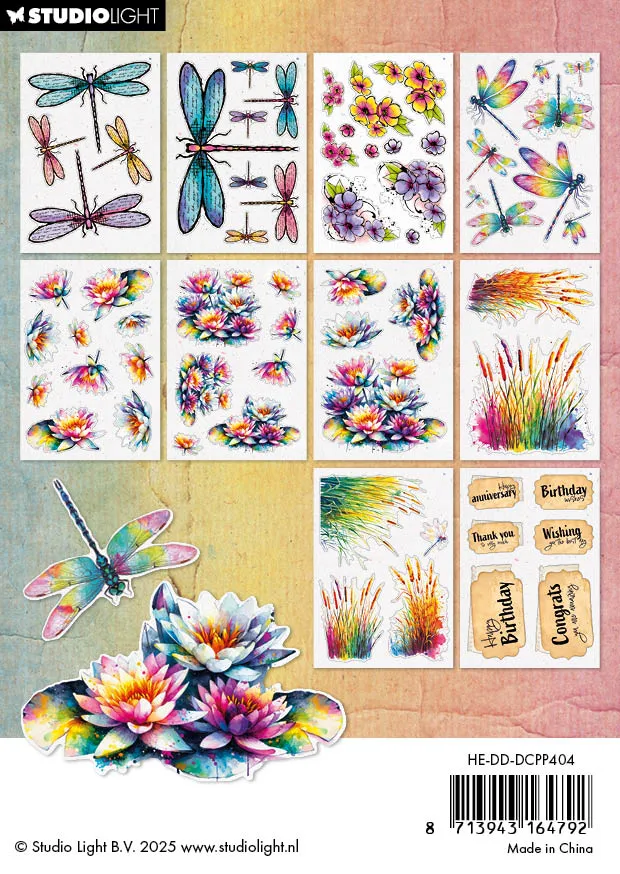 Hazel Eaton Dragonfly Dreams Paper elements Die-Cut Block 20 Blatt