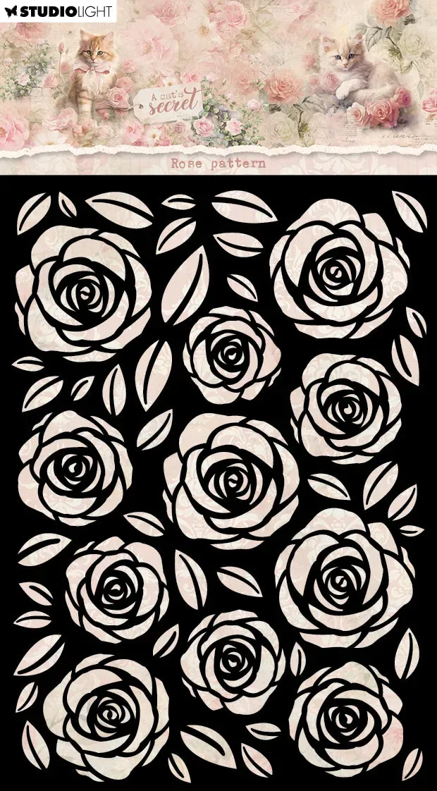 StudioLight A Cat's Secret Rose Pattern Mask-Schablone