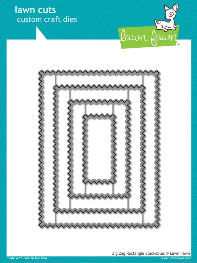 Lawn Fawn Zig Zag Rectangle Stanzen 4-teilig gezackt