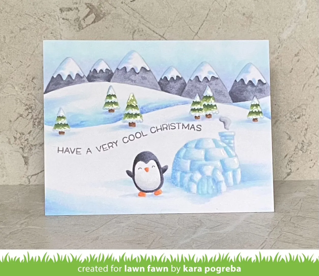 Lawn Fawn Penguin Party Stempelset Pinguin Weihnachten