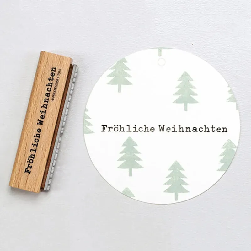 Perlenfischer Fröhliche Weihnachten Classic Stempel 3 x 60 mm