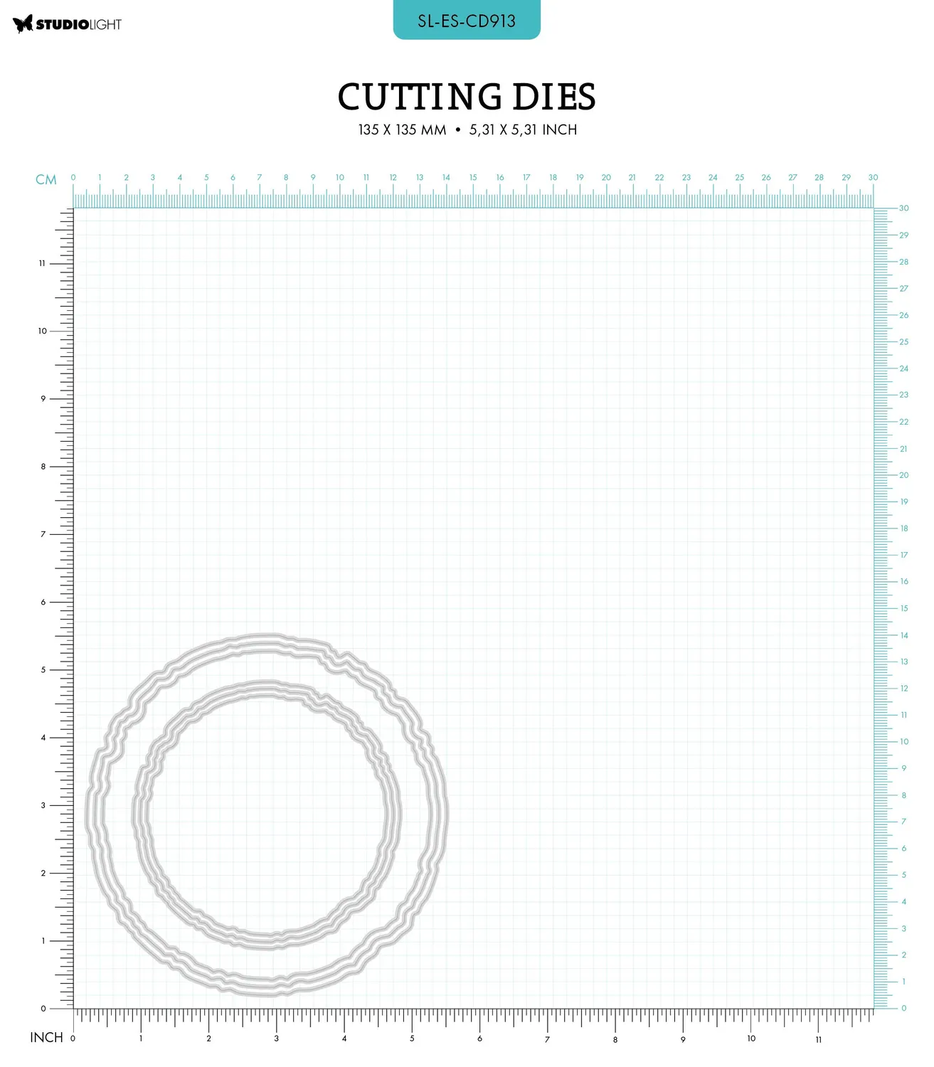 StudioLight Essentials Torn Edge Circles Stanzschablone Kreise