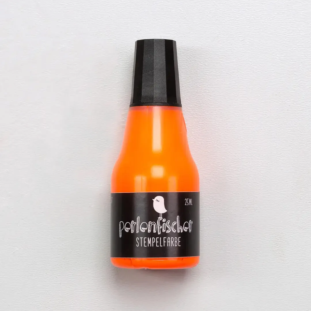 Perlenfischer Nachfüllfläschchen Stempelfarbe Neon Orange 25 ml