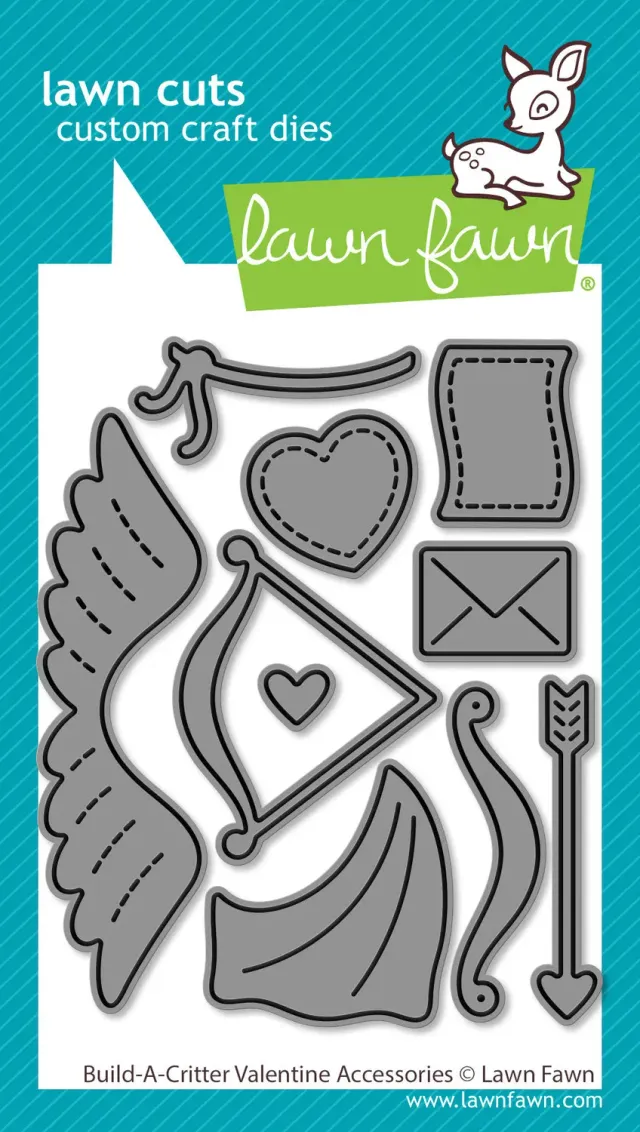 Lawn Fawn Build-A-Critter Valentine Accessories Stanzen Cupid
