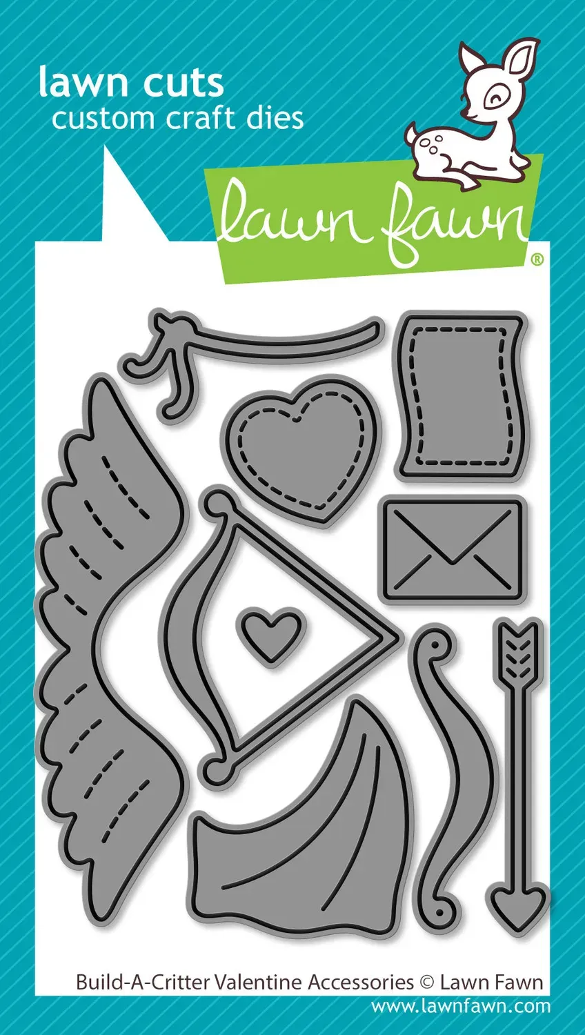 Lawn Fawn Build-A-Critter Valentine Accessories Stanzen Cupid