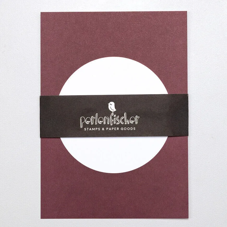 Perlenfischer Dot Aubergine Postkarten 5er A6
