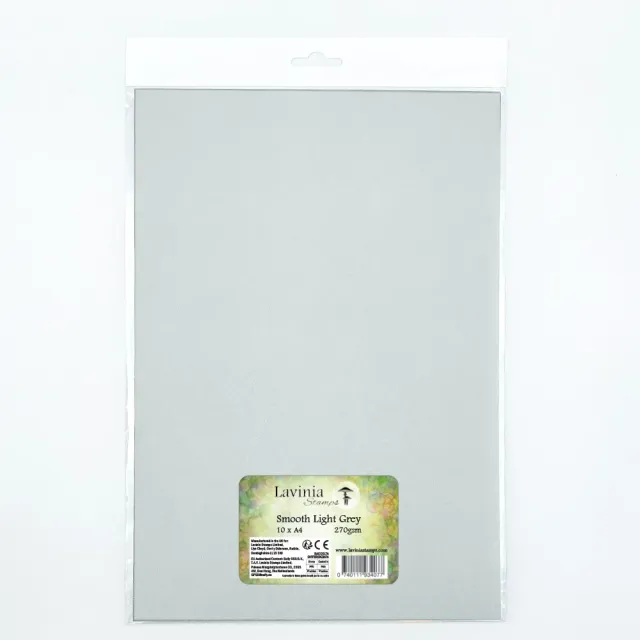 Lavinia Stamps Quality Card Papier A4 hellgrau 10 Blatt 270g