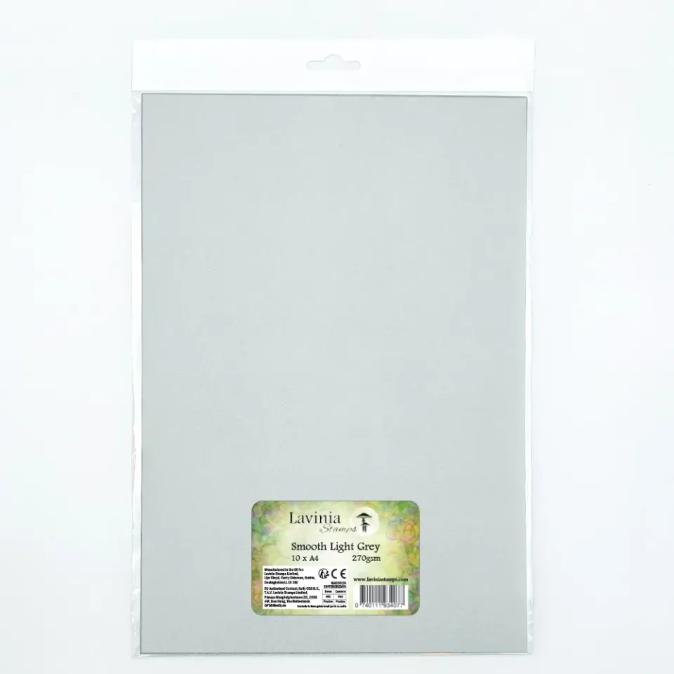 Lavinia Stamps Quality Card Papier A4 hellgrau 10 Blatt 270g