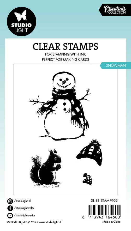 StudioLight Essentials Clear Stamp Snowman Motivstempel