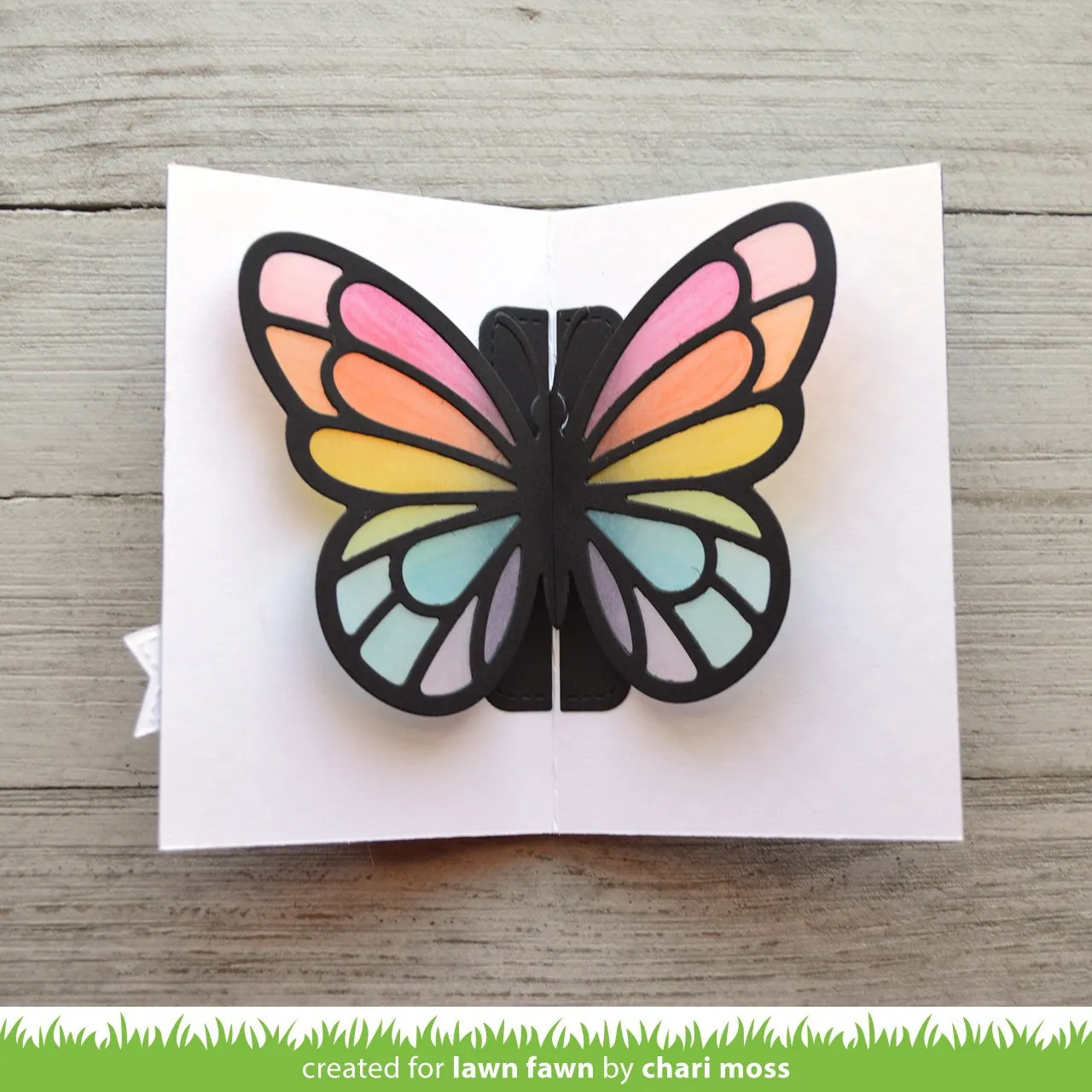 Lawn Fawn Pop-Up Butterfly LF1914 Stanzschablone interaktiv