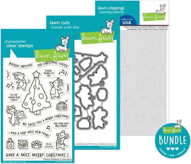 Lawn Fawn Cheesy Christmas Bundle Stempel Weihnachten