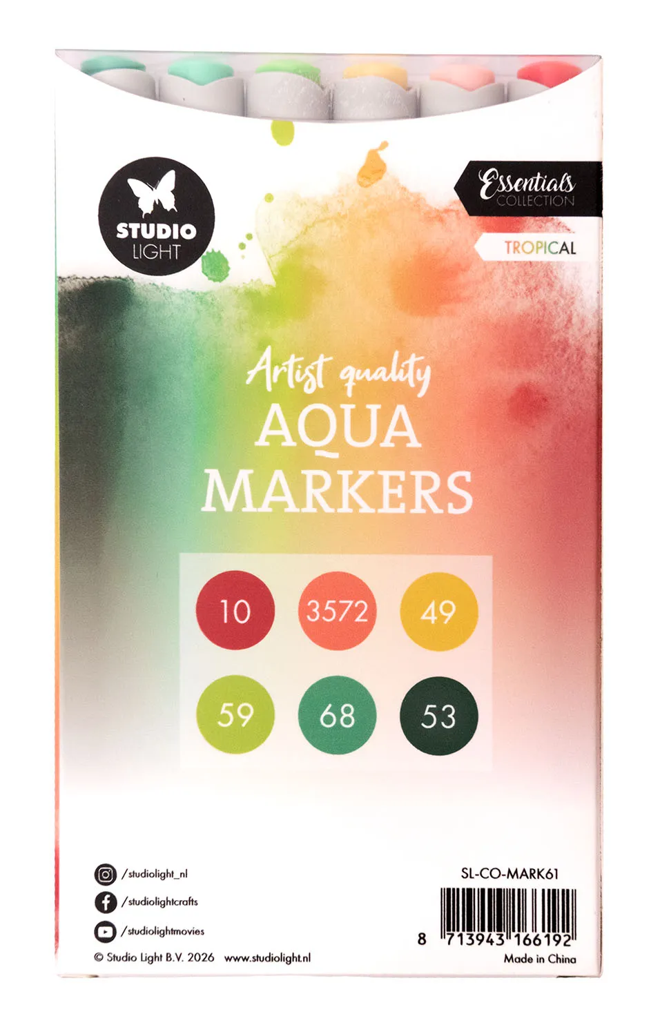 Studio Light Essentials Aqua Marker Tropical 6 Farben